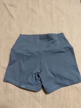 SET Active High-Waist Athletic Shorts in Slushy